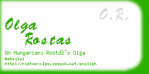 olga rostas business card